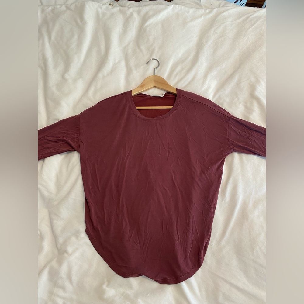 LUSH BRAND CAMI TOP LONG FRONT AND CROPPED BACK MID SLEEVE FITNESS OR REGULAR